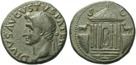 Roman Empire. Octavian as Augustus, 27 BC – 14 AD. 
Divus Augustus. Dupondius circa 22-23, Æ 17.10 g. DIVVS·AVGVSTVS·PATER Radiate head of Augustus l...