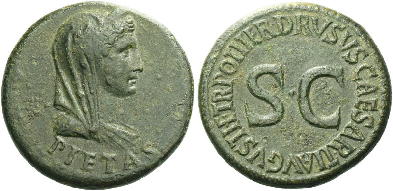 Roman Empire. In the name of Livia, wife of Augustus. 
Dupondius 22-23, Æ 14.20...