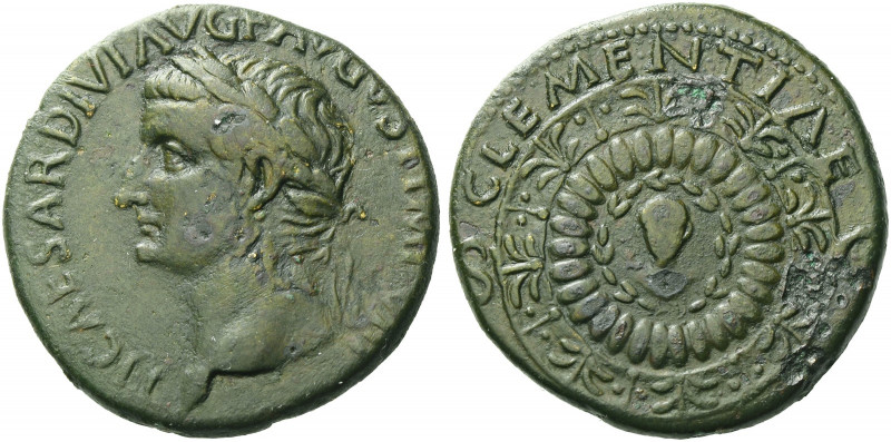 Roman Empire. Tiberius augustus, 14 – 37. 
Dupondius circa 16-22, Æ 13.79 g. TI...