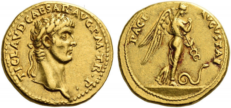 Roman Empire. Claudius augustus, 41 – 54. 
Aureus 41-42, AV 7.79 g. TI CLAVD CA...