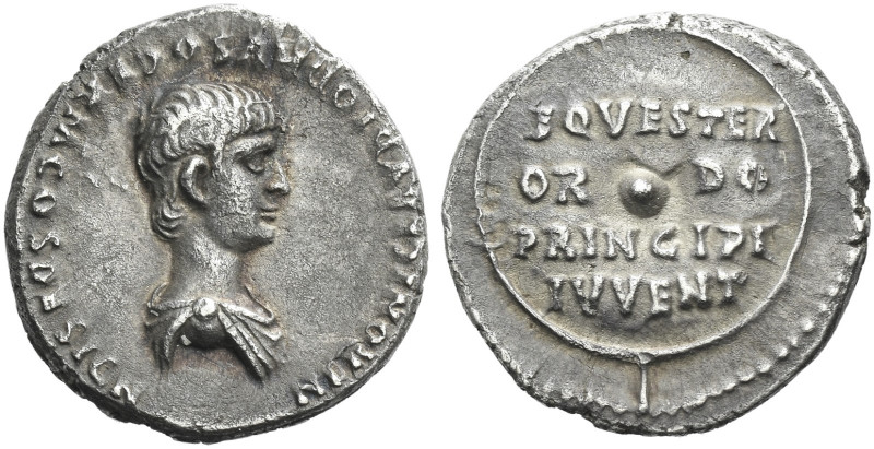 Roman Empire. Nero caesar, 50-54. 
Denarius 50-54, AR 3.66 g. NERONI CLAVDIO DR...