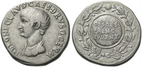Roman Empire. Nero caesar, 50-54. 
Cistophorus, Ephesus circa 51, AR 10.92 g. NERONI CLAVD CAES DRVSO GERM Bare-headed and draped bust l. Rev. COS DE...