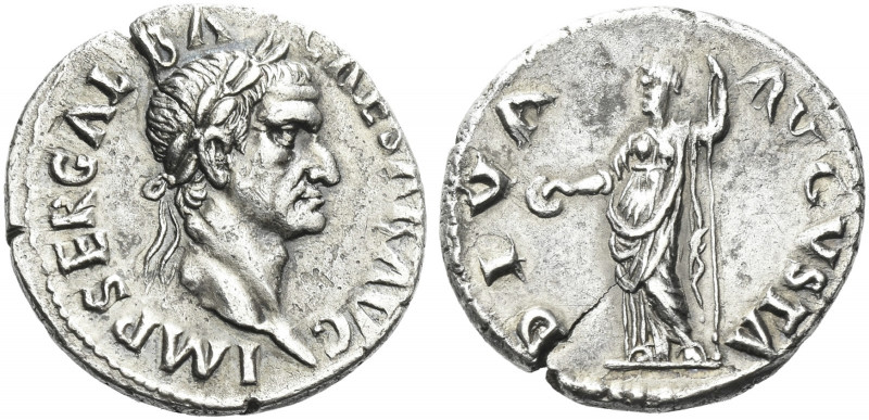 Roman Empire. Galba, 68 – 69. 
Denarius July 68 - January 69, AR 3.31 g. IMP SE...