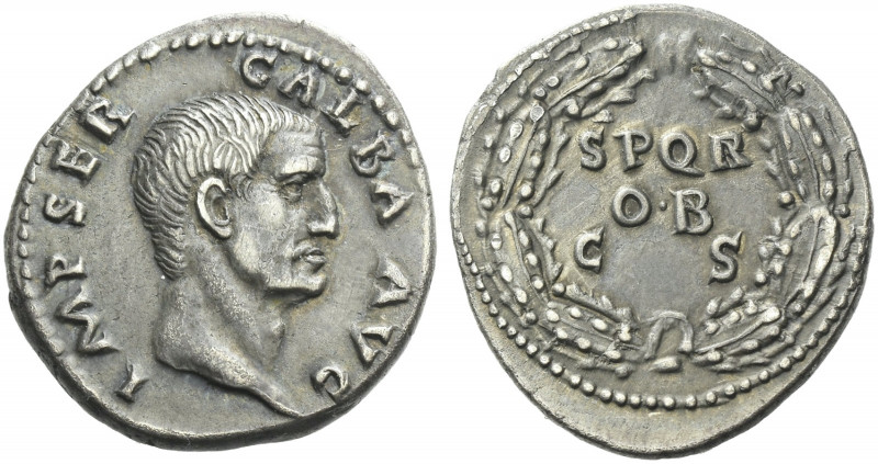 Roman Empire. Galba, 68 – 69. 
Denarius circa 68 – 69, AR 3.46 g. IMP SER GALBA...