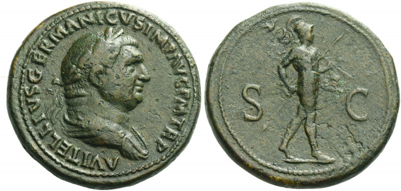 Roman Empire. Vitellius, January – December 69. 
Sestertius 69, Æ 26.37 g. A VI...