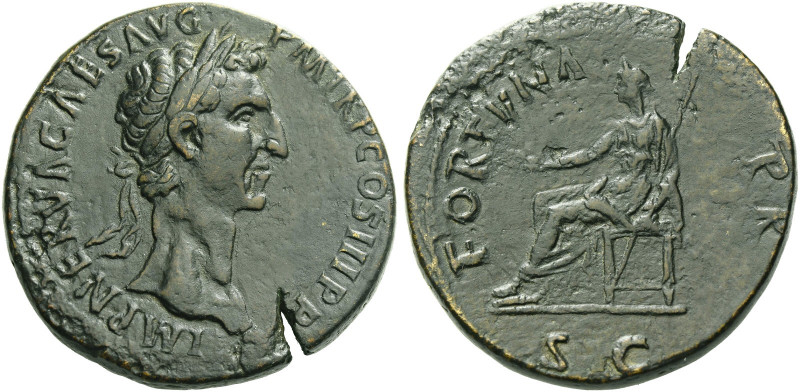 Roman Empire. Nerva augustus, 96 – 98. 
Sestertius 97, Æ 27.56 g. IMP NERVA CAE...