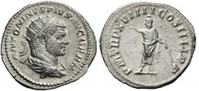 Roman Empire. Caracalla augustus, 198 – 217. 
Antoninianus 216, AR 4.95 g. ANTONINVS PIVS AVG GERM Radiate and draped bust r. Rev. P M TR P XVIIII CO...