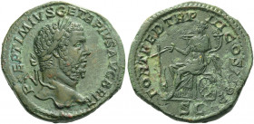 Roman Empire. Geta augustus, 209 – 211. 
Sestertius 211, Æ 24.61 g. P SEPTIMIVS GETA – PIVS AVG BRIT Laureate head r. Rev. FORT RED TR P – III COS II...