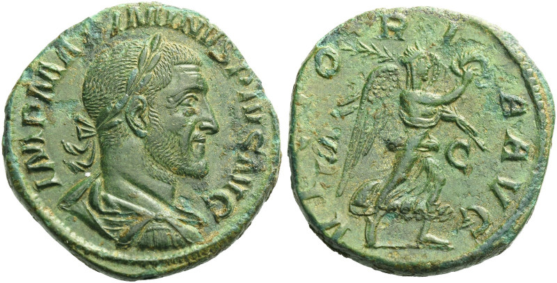 Roman Empire. Maximinus I, 235 – 238. 
Sestertius 236, Æ 16.41 g. IMP MAXIMINVS...