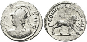 Roman Empire. Gallienus, 253 – 268. 
Antoninianus, Mediolanum circa 260-261, billon 3.17 g. G[ALLIENV] – S AVG Helmeted, radiate and cuirassed bust l...