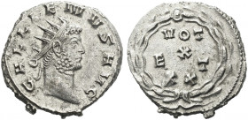 Roman Empire. Gallienus, 253 – 268. 
Antoninianus, Mediolanum 262, billon 3.56 g. GALLIENVS AVG Radiate head r. Rev. VOT / X / ET / XX within wreath....