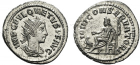 Roman Empire. Quietus, 260 – 261. 
Antoninianus, Samosata 260-261, billon 4.22 g. IMP C FVL QVIETVS P F AVG Radiate, draped and cuirassed bust r. Rev...