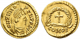 The Ostrogoths. Odovacar, 476-493. 
Pseudo-Imperial coinage. In the name of Zeno, 474-491. Tremissis, Roma 476-493, AV 1.40 g. DN ZENO – PERP F AVC P...