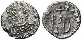 The Ostrogoths. Theoderic, 493-526. 
Pseudo-Imperial Coinage. In the name of Anastasius, 491-518. Quarter siliqua, Sirmium 493-526, AR 0.69 g. [DN AN...