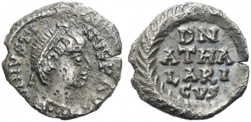 The Ostrogoths. Athalaric, 526-534. 
Pseudo-Imperial Coinage. In the name of Ju...