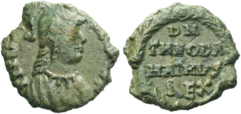 The Ostrogoths. Theodahad, 534-536. 
Pseudo-Imperial Coinage. In the name of Ju...