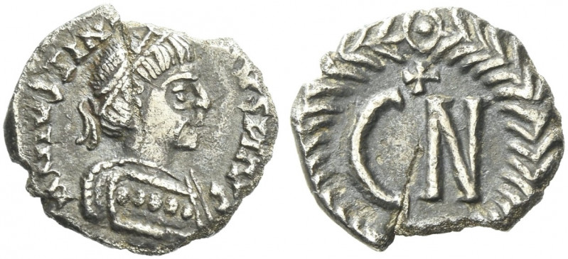 The Ostrogoths. Municipal Coinage of Ravenna, 536-553. 
Pseudo-Imperial Coinage...