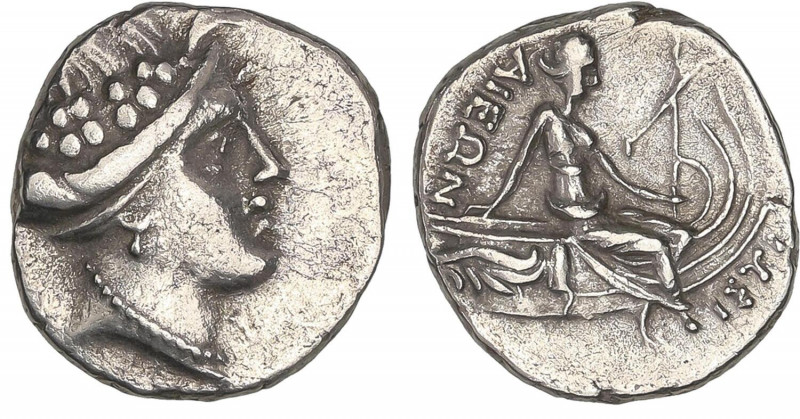 GREEK COINS
Tetróbolo. 197-146 a.C. HISTIAIA. EUBEA. Anv.: Cabeza de la ninfa H...