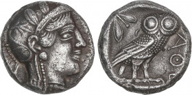 GREEK COINS
Tetradracma. 449-413 A.C: ATENAS. ATICA. Anv.: Cabeza de Atenea a derecha con casco adornado de rama de olivo. Rev.: Lechuza en pie a der...