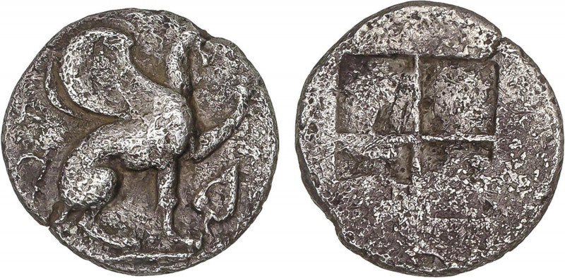 GREEK COINS
Trihemióbolo. 550 a.C. TEOS. JONIA. Anv.: Grifo sentado a derecha. ...