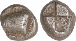 GREEK COINS
Dracma. 480-450 a.C. SINOPE. Anv.: Cabeza de águila a izquierda. Rev.: Doble cuadrado incuso con sendos puntos. 5,99 grs. AR. Se-3688. MB...
