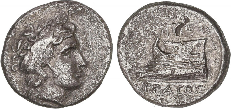 GREEK COINS
Dracma. 350-300 a.C. KIOS. BITHYNIA. Anv.: Cabeza laureada de Apolo...