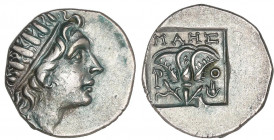 GREEK COINS
Hemidracma. 167-88 a.C. RODAS. ISLAS DE CARIA. Anv.: Cabeza de Helios radiado a derecha. Rev.: Rosa entre P - O, dentro de cuadrado incus...