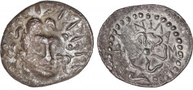 GREEK COINS
Dracma. 88-43 a.C. RODAS. ISLAS DE CARIA. Anv.: Cabeza radiada de Helios a derecha. Rev.: Rosa en cuadrado incuso, leyenda y símbolos. 4,...