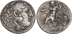 GREEK COINS
Tetradracma. 336-323 a.C. ALEJANDRO MAGNO. MAGNESIA. Anv.: Cabeza de Hércules con piel de león a derecha. Rev.: Zeus entronizado a izquie...