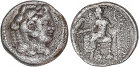 GREEK COINS
Tetradracma. 336-323 a.C. ALEJANDRO MAGNO. Anv.: Cabeza de Hércules con piel de león a derecha. Rev.: Zeus entronizado a izquierda, detrá...
