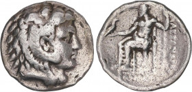 GREEK COINS
Tetradracma. 336-323 a.C. ALEJANDRO MAGNO. Anv.: Cabeza de Hércules con piel de león a derecha. Rev.: Zeus entronizado a izquierda. 16,70...