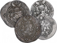 SASSANIDS COINS
Lote 4 monedas Dracma. KHUSRO II (3) y KAVAD I, 2º reinado. AR. A EXAMINAR. MBC a MBC+.