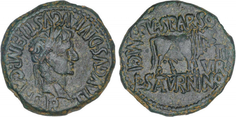 CELTIBERIAN COINS
As. 120-30 a.C. ÉPOCA DE TIBERIO. CALAGURRIS (Calahorra, La R...