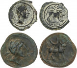 CELTIBERIAN COINS
Lote 2 monedas Semis y As. 180 a.C. CASTULO (CAZLONA, Jaén). AE. A EXAMINAR. AB-735, 772. MBC+.