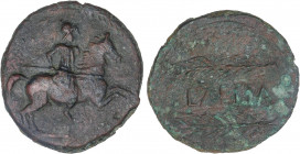 CELTIBERIAN COINS
As. 50-20 a.C. LAELIA (OLIVARES, Sevilla). Anv.: Jinete con lanza a derecha. Rev.: Dos espigas a izquierda, entre ellas LAELIA. 8,2...