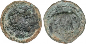 CELTIBERIAN COINS
Semis. 150-50 a.C. LASCUTA (ALCALÁ DE LOS GAZULES, Cádiz). Anv.: Cabeza masculina a derecha. Rev.: Elefante a derecha, debajo leyen...
