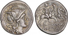 ROMAN COINS: ROMAN REPUBLIC
Denario. 208 a.C. ANÓNIMO. SUDESTE de ITALIA. Rev.: Dióscuros a caballo a derecha, encima estrellas, debajo maza. 3,75 gr...