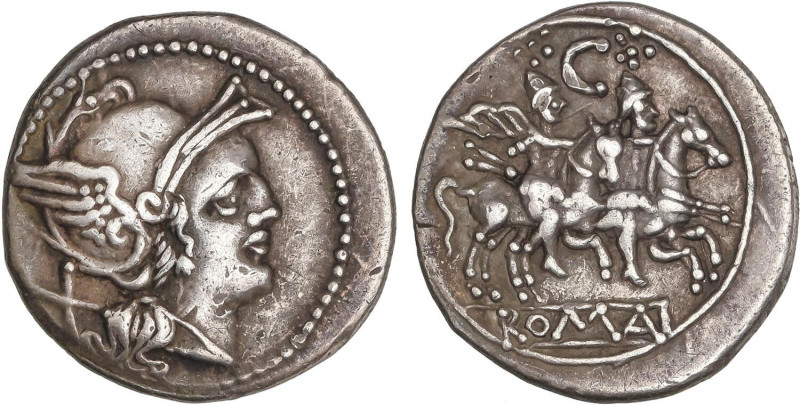 ROMAN COINS: ROMAN REPUBLIC
Denario. 209-206 a.C. ANÓNIMO. ITALIA CENTRAL. Rev....