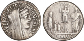 ROMAN COINS: ROMAN REPUBLIC
Denario. 62 a.C. AEMILIA. Paullus Aemilius Lepidus. Anv.: PAVLLUS LEPIDVS CONCORDIA. Rev.: TER. En exergo: PAVLVS. 3,92 g...