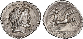 ROMAN COINS: ROMAN REPUBLIC
Denario. 83-82 a.C. ANTONIA. Q. Antonius Balbus. Anv.: Cabeza laureada de Júpiter a derecha, detrás SC, debajo del mentón...