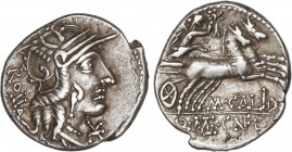 ROMAN COINS: ROMAN REPUBLIC
Denario. 117-116. a.C. CALIDIA. M. Calidus, Q. Caecilius y C. Fulvius. NORTE DE ITALIA. Rev.: Victoria en biga a derecha,...