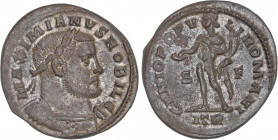 ROMAN COINS: ROMAN EMPIRE
Follis. Acuñada el 303-305 d.C. GALERIO MAXIMIANO. Rev.: GENIO POPVLI ROMANI. Genio en campo estrella. En exergo: PLC. 9,22...