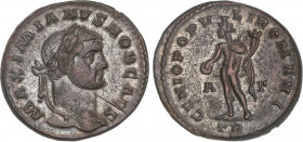 ROMAN COINS: ROMAN EMPIRE
Follis. Acuñada el 296-297 d.C. GALERIO MAXIMIANO. TREVERI. Rev.: GENIO POPVLI ROMANI. En exergo: TR. 10,57 grs. AE. Platea...