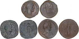 ROMAN COINS: ROMAN EMPIRE
Lote 3 monedas Sestercio. ADRIANO, COMODO, JULIA MAMEA. AE. A EXAMINAR. BC a BC+.