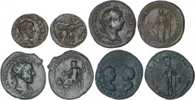 ROMAN COINS: ROMAN EMPIRE
Lote 4 cobres. AE. AE 20 de Galieno (Alejandría), AE 25 de Heliogábalo (Marcianopolis), AE 26 de Gordiano III (Nicopolis) y...