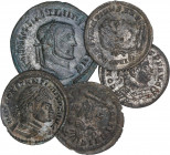 ROMAN COINS: ROMAN EMPIRE
Lote 5 monedas Follis. 311-337 d.C. CONSTANTINO I. AE. Algunas con restos plateado original. A EXAMINAR. MBC+ a EBC-.