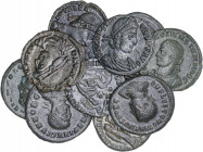 ROMAN COINS: ROMAN EMPIRE
Lote 10 monedas Pequeños cobres Bajo Imperio. AE. Conservación media-alta. Todos diferentes. A EXAMINAR. MBC+ a EBC.