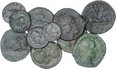 ROMAN COINS: ROMAN EMPIRE
Lote 11 monedas. AE. Ases y pequeños bronces, varios emperadores. A EXAMINAR. BC a MBC-.