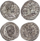 ROMAN COINS: ROMAN EMPIRE
Lote 2 monedas Denario. Acuñadas el 200-201 y 210-213 d.C. CARACALLA y SEPTIMIO SEVERO. AR. Reversos: MARTI. PROPVGNATORI y...