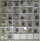 AL-ANDALUS COINS: CALIFHATE
Serie 32 monedas Dirham. AL-HAQEM II. MEDINA AZAHARA. AR. 351H (2) tipo V-449; Miles-243 l-z, aa-cc; 352H (3) tipo V-450;...